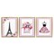Stupell Industries Parisian Glam with Stripes 3pc Floating Frame Set, design by Christine Simpson Art